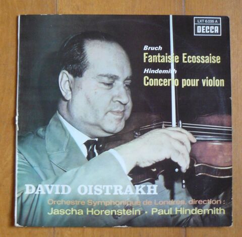 LP BRUCH / HINDEMITH (David OISTRAKH) : Fantaisie écossaise 15 Argenteuil (95)