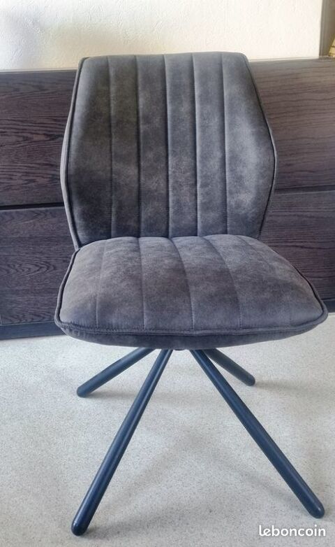 Lot 4 chaises pivotantes nubuck Valenciennes (59)