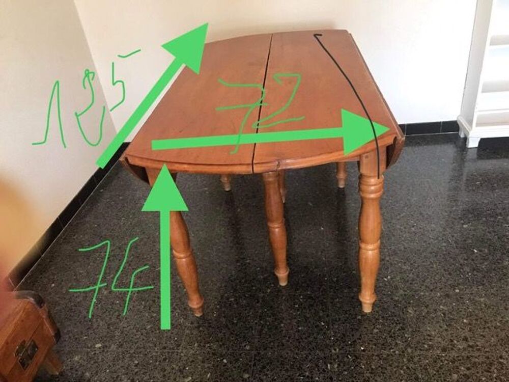 Table merisier + 4 rallonges Meubles