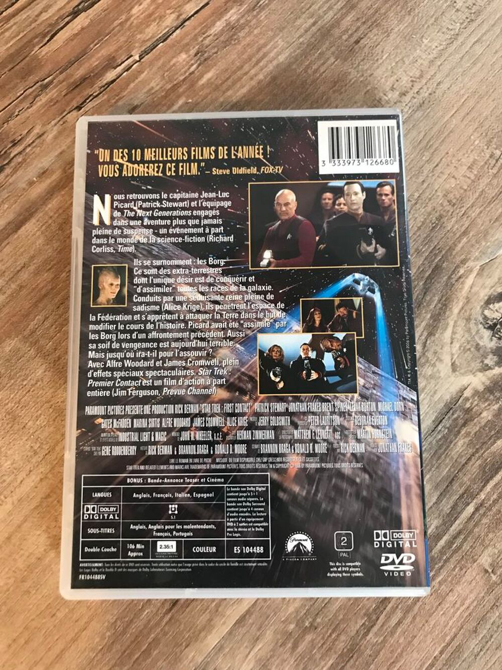 DVD " Star trek premier contact " DVD et blu-ray