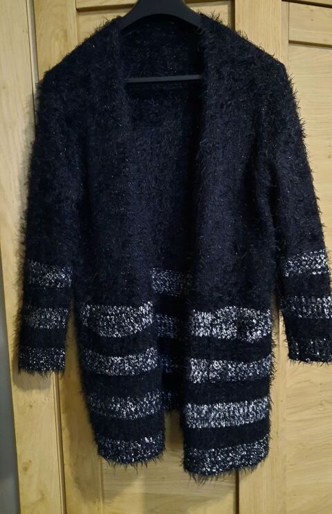  Gilet long - gilet manteau noir  L 74 cm  T 38 - 40 ou 40 14 Domart-en-Ponthieu (80)