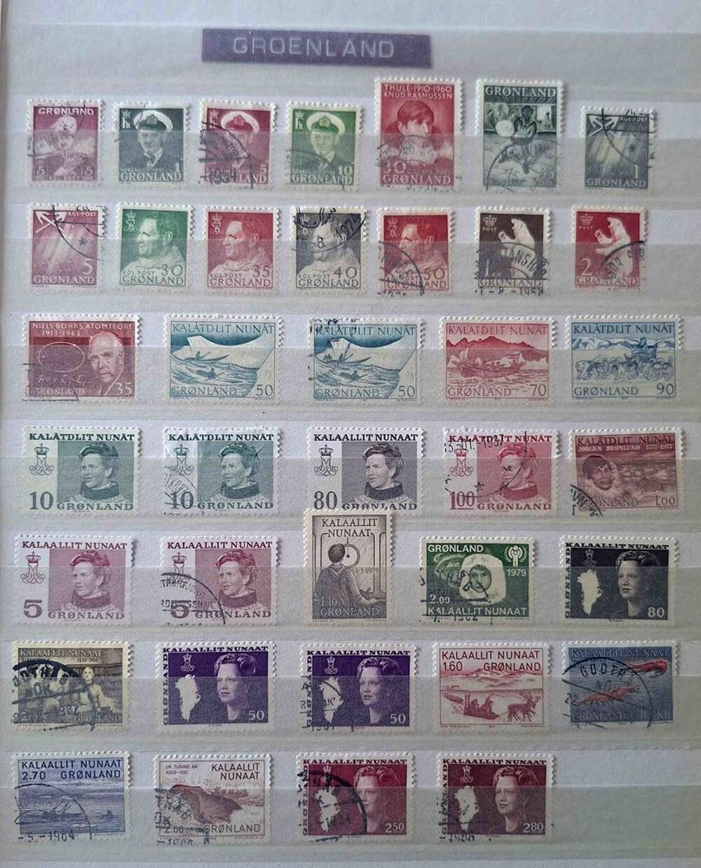 S&eacute;rie de timbres de collection du Groenland 