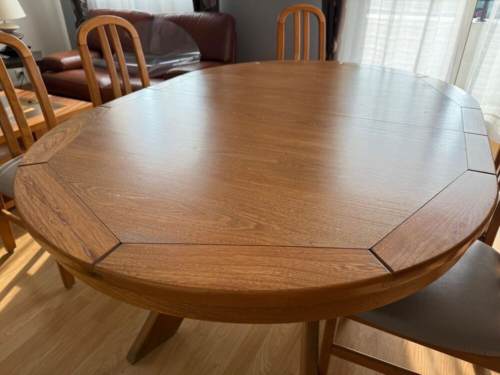 Table Ovale en Orme Massif Meubles
