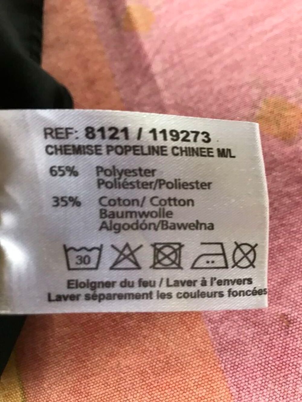 lot 2 chemises noires manches longues Vêtements