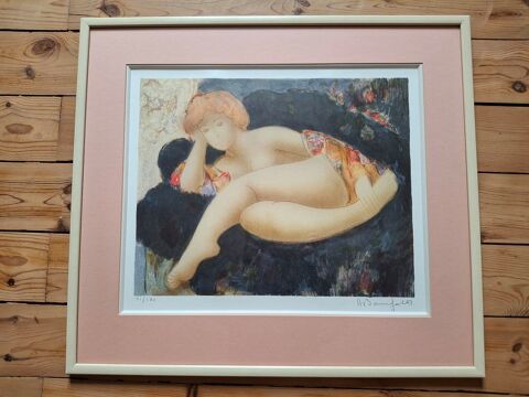 Lithographie de Alain Bonnefoit encadr�e sign�e et justifi�e 75 Vichy (03)