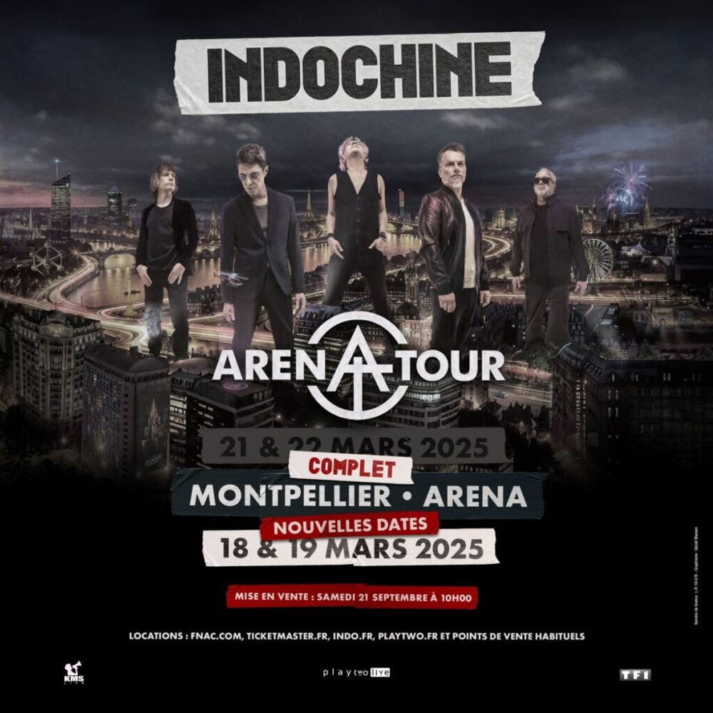 Indochine montpellier Billetterie