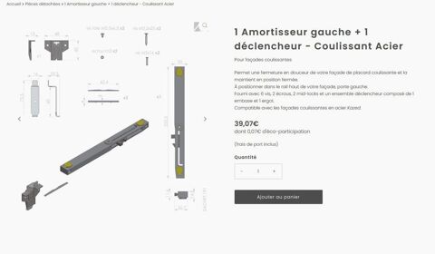 Amortisseur déclencheur - placard porte coulissant 15 Houilles (78)