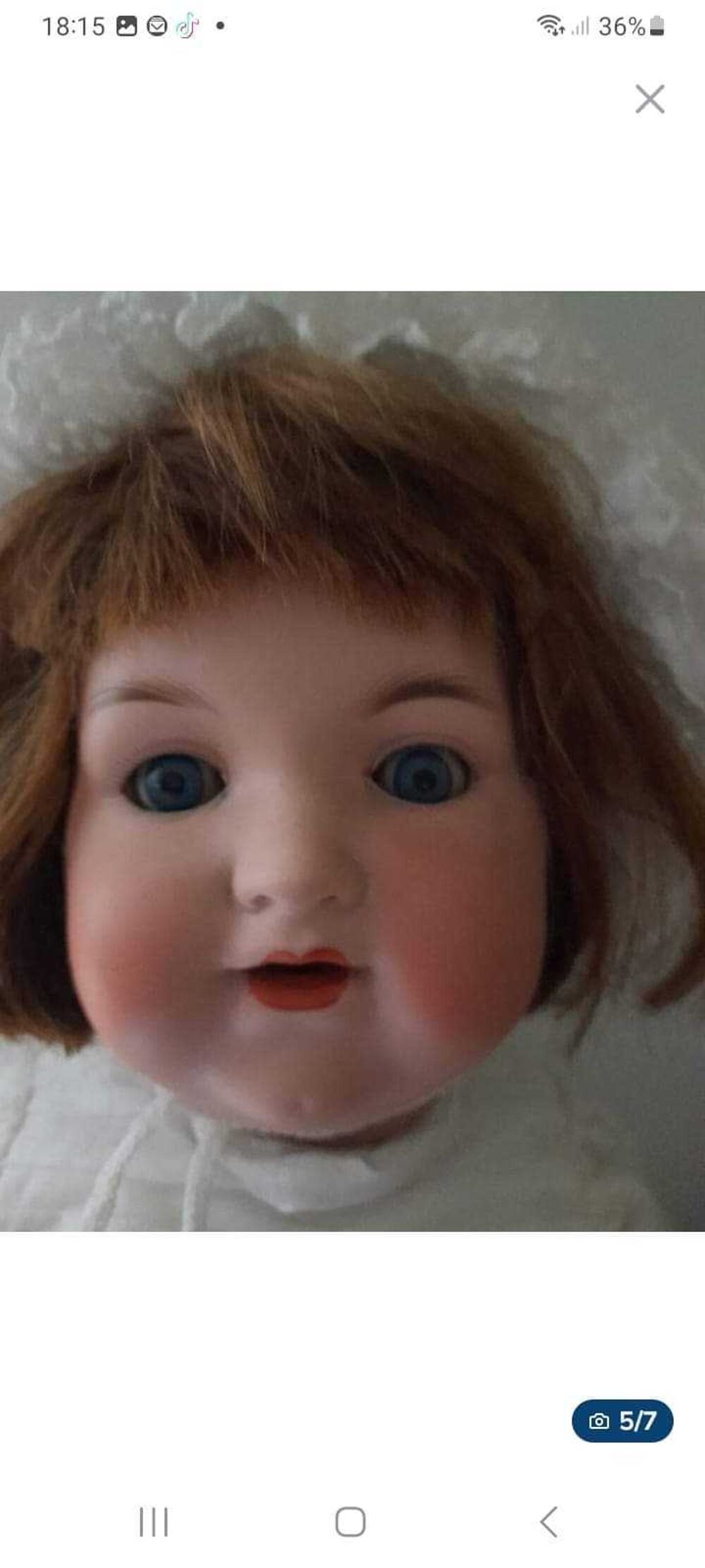 Poup&eacute;e ancienne t&ecirc;te porcelaine 