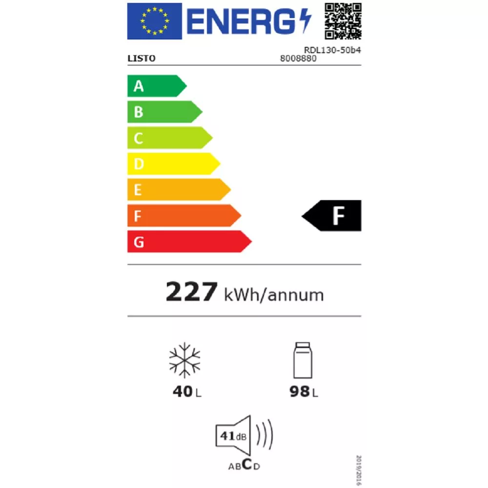R&eacute;frig&eacute;rateur 2 portes Listo RDL130-50b4 Electroménager