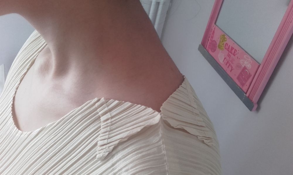Top pliss&eacute; beige KENZO collector Vêtements
