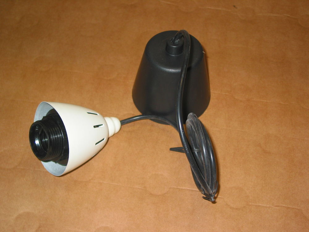 Cordon suspension NOIR lustre pendant avec c&acirc;ble fil &eacute;lectri Bricolage