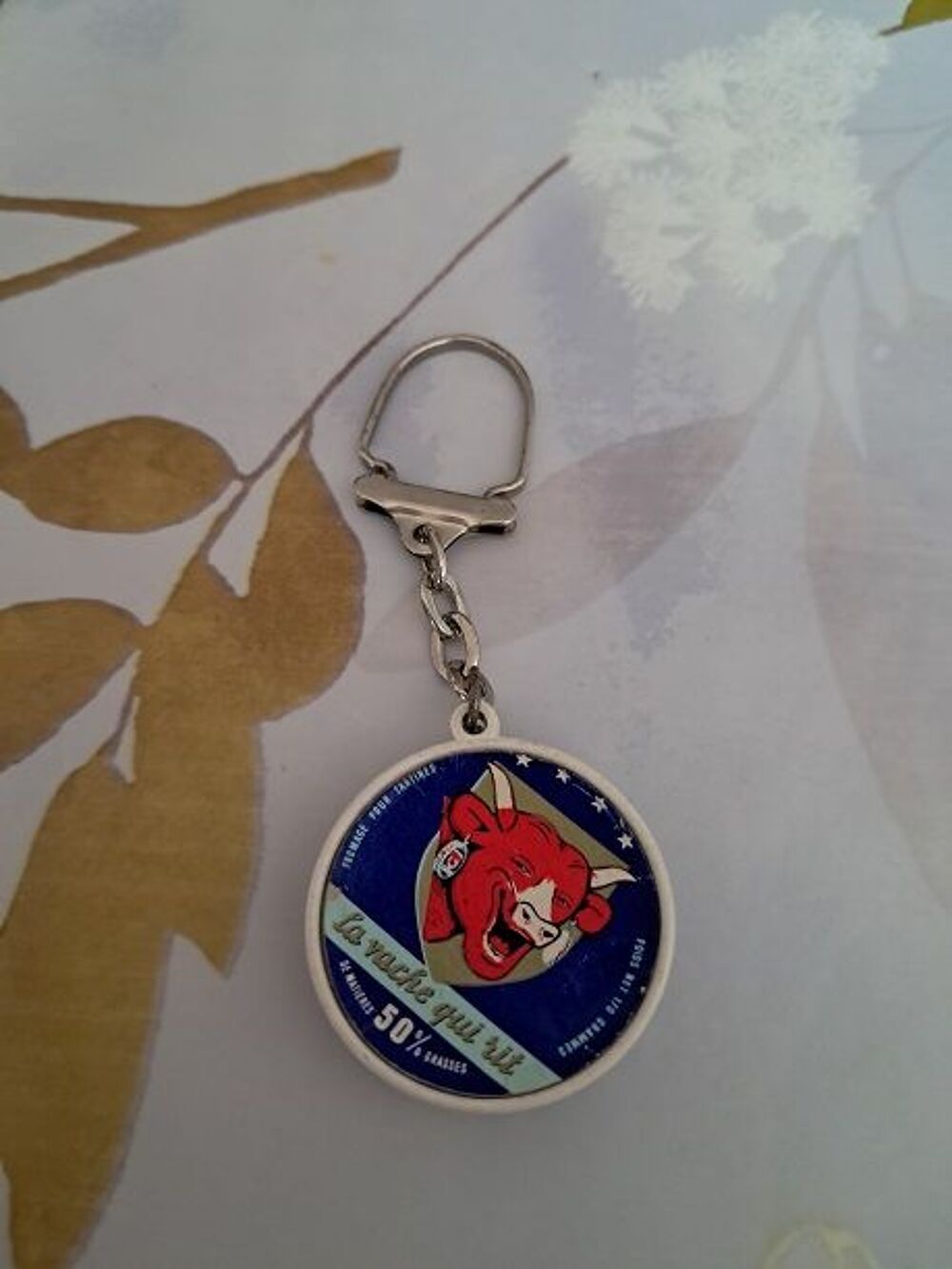 Porte-cl&eacute; Vache Kiri Vintage ancien marque pub collection 