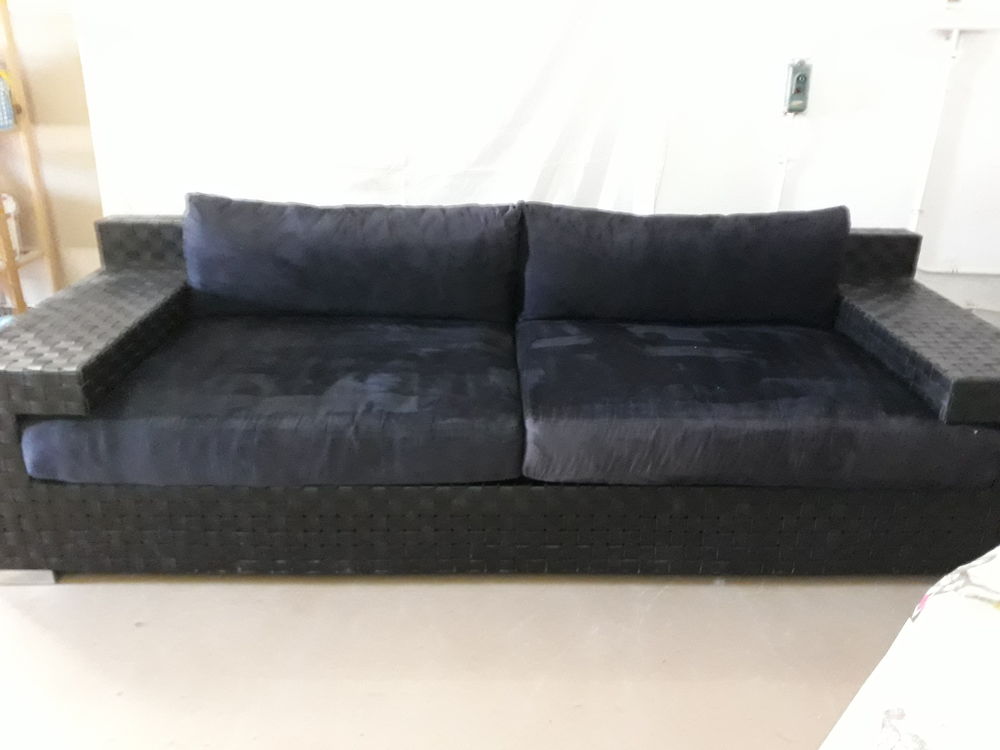 CANAPE CUIR NOIR Meubles