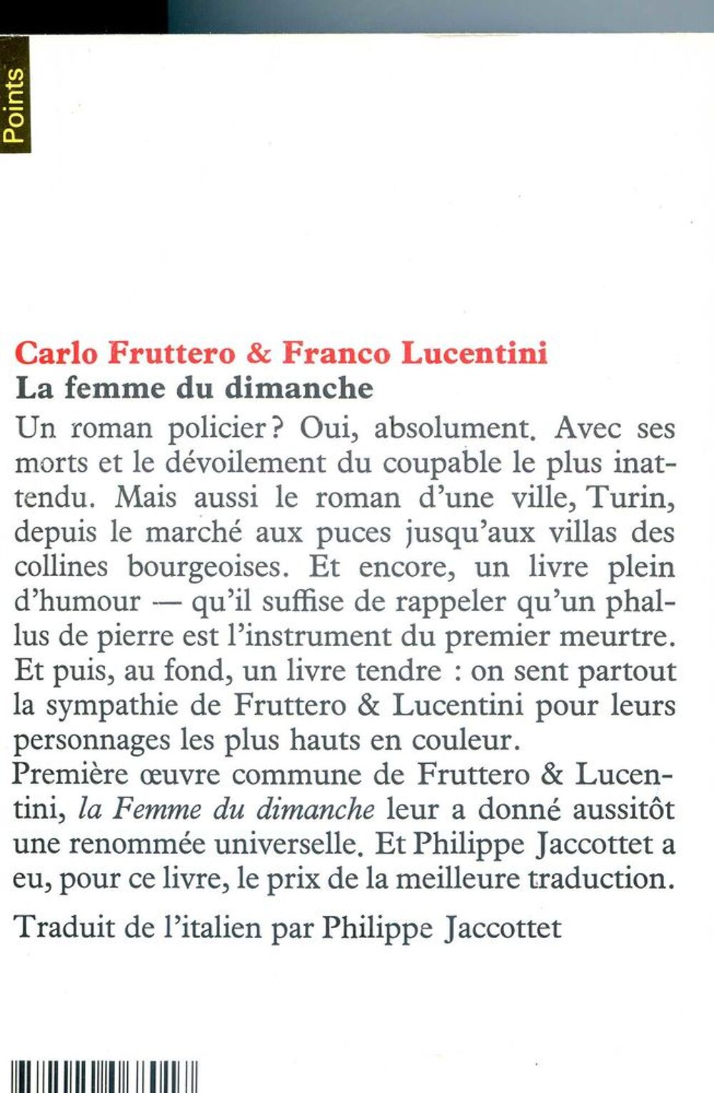 La femme du dimanche- Fruttero et Lucentini, Livres et BD