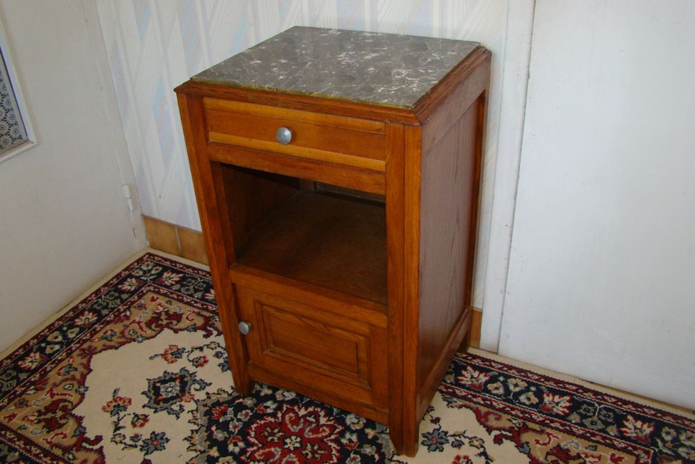 Table de chevet en ch&ecirc;ne massif - Ann&eacute;es 1930 Meubles
