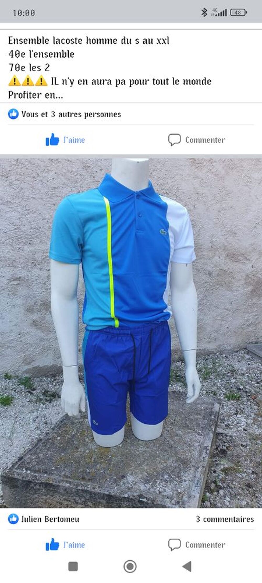 Ensemble Lacoste Vêtements
