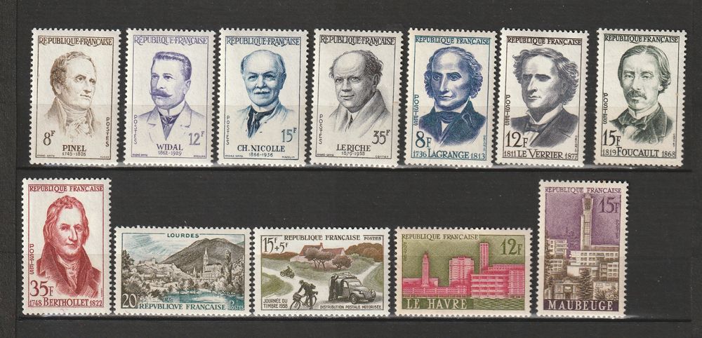 TIMBRES NEUFS** ANNEE 1958 