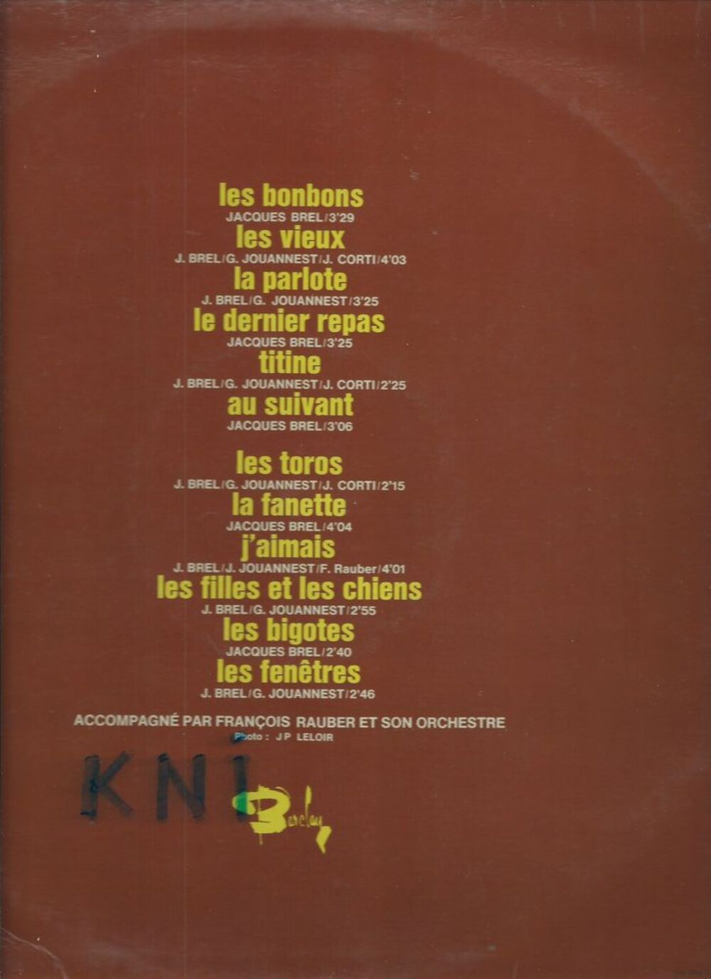 Vinyle 33T , Jacques Brel 1966 ,les Bonbons CD et vinyles