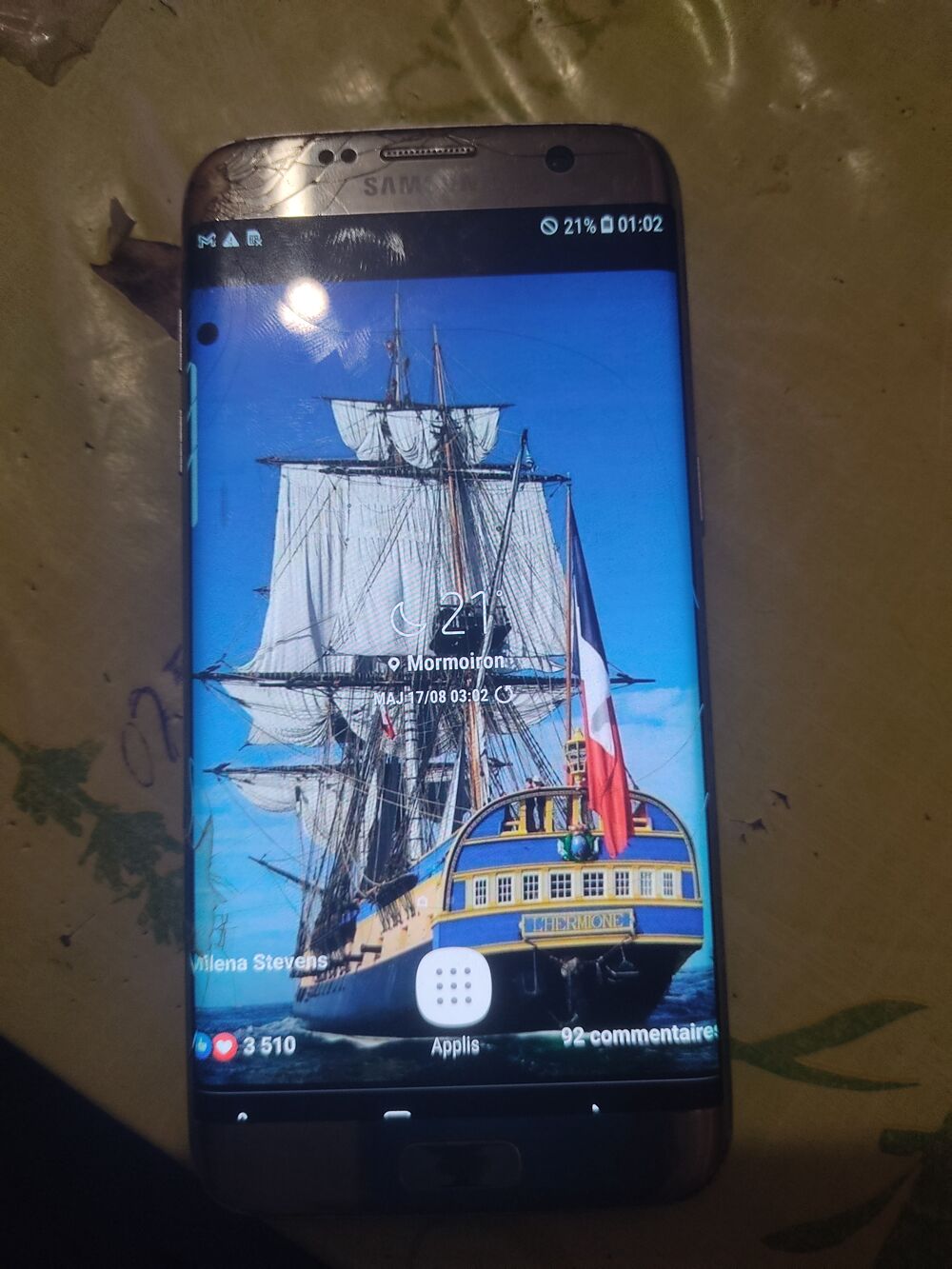 &Eacute;cran Samsung s7 edge Téléphones et tablettes
