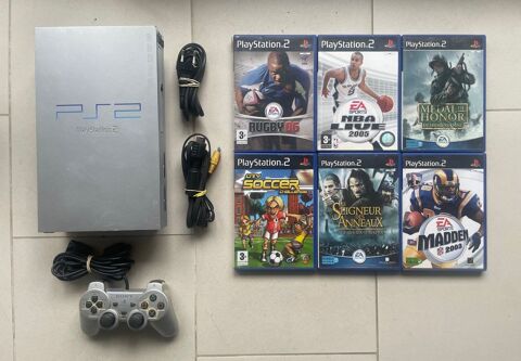 Console Sony ps2 / PlayStation 2 Grise SCPH-50004 + 6 jeux c 69 Hendaye (64)