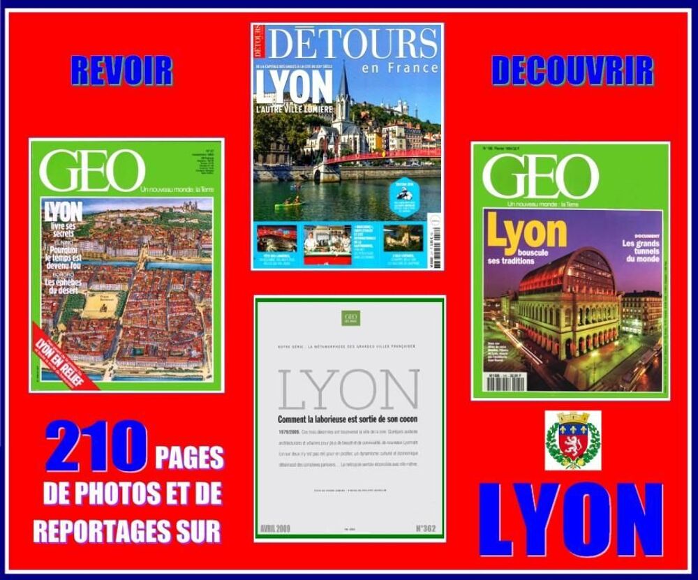 LYON - visitez la ville - FRANCE / prixportcompris Livres et BD