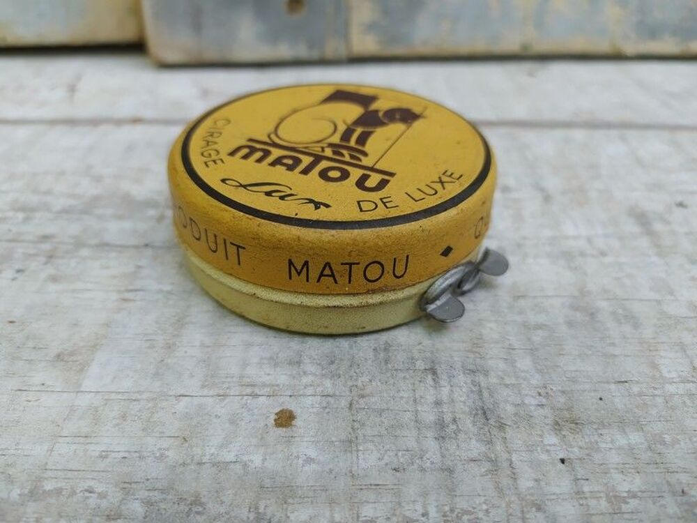 Ancienne Boite Publicitaire Cirage Matou 
