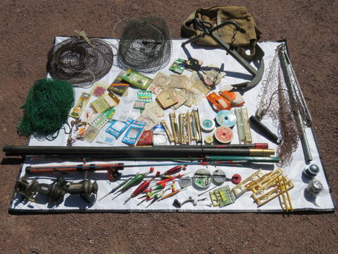 Lot articles peche canne panier ancre gaule moulinet hamecon 0 Sainte-Gemme (79)