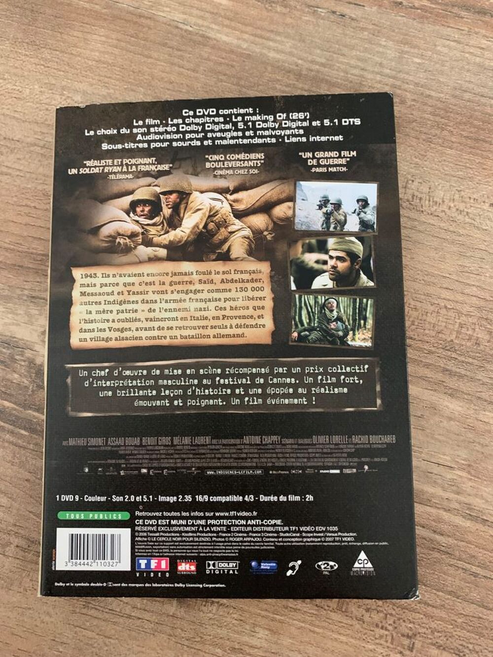 DVD " Indig&egrave;nes " DVD et blu-ray