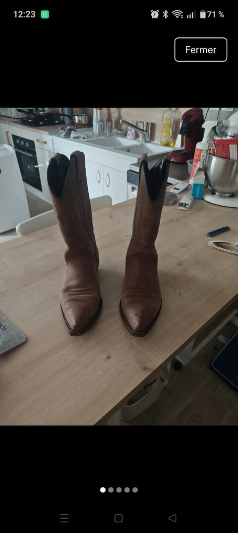 Bottes santiags marron cuir 120 Rouvroy (62)