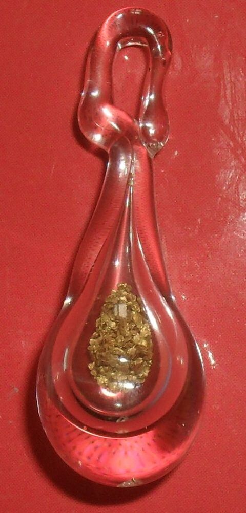 Pendentif en verre avec paillettes d'Or 40 Montreuil (93)