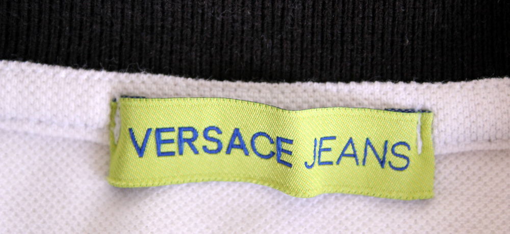 Polo blanc &amp; noir VERSACE T.M Vêtements