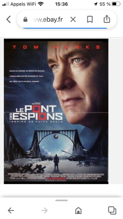 Affiche de cinma originale   Le pont des espions  15 Mottier (38)
