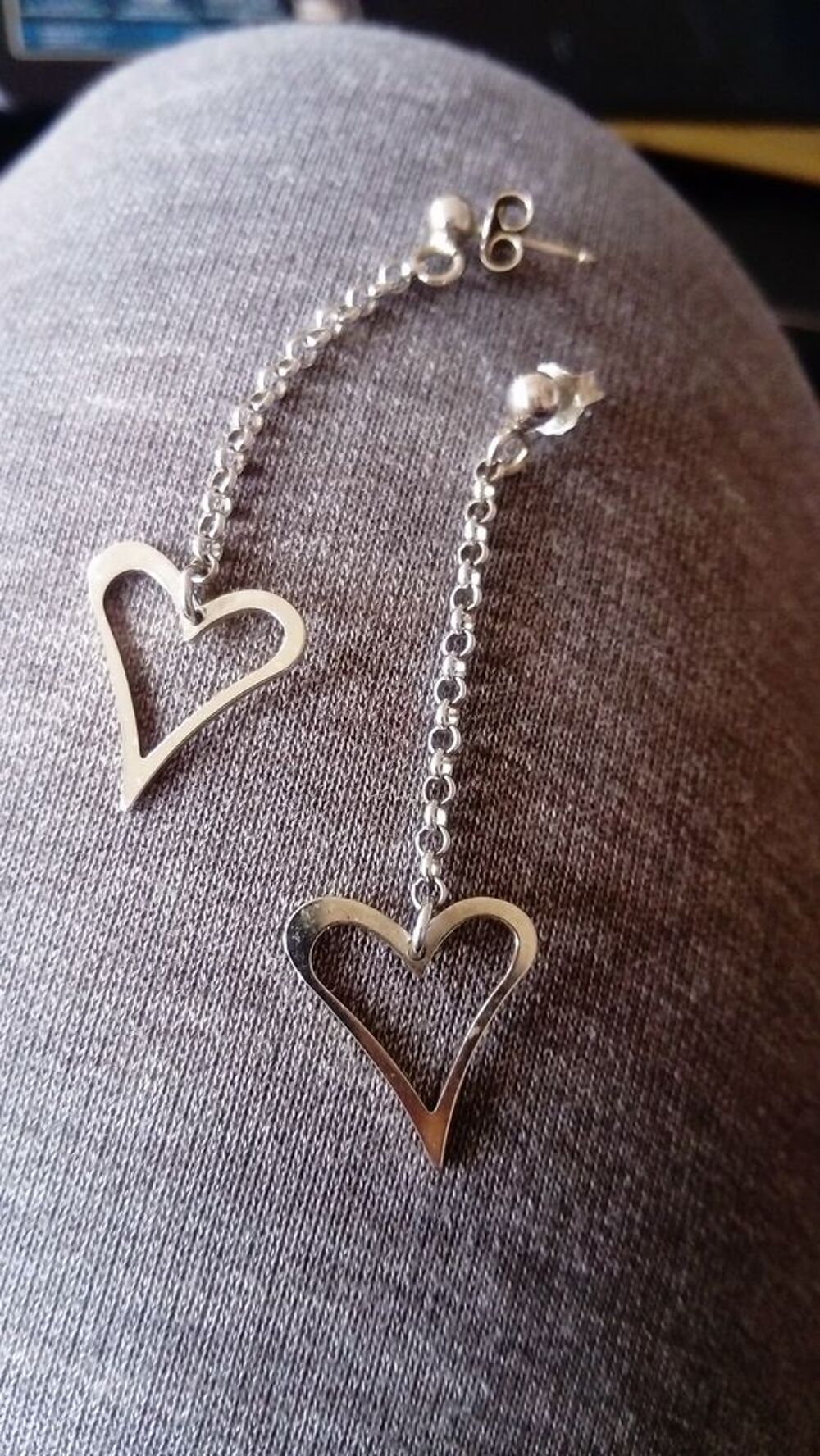 Boucles en argent coeurs Bijoux et montres