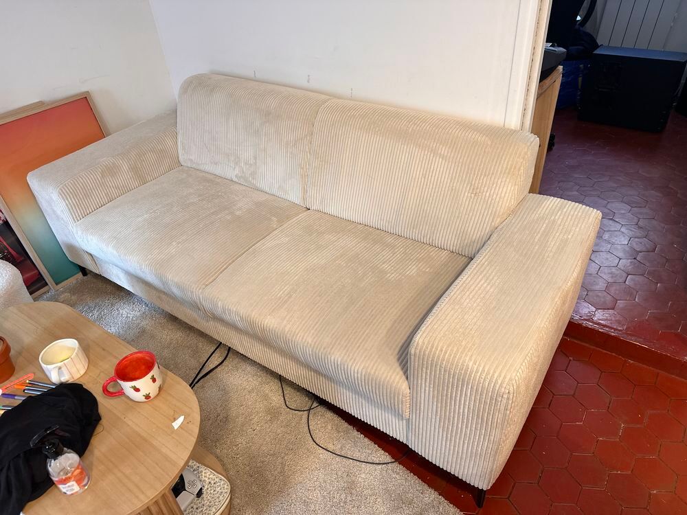 Canap&eacute; 3 places GORDON beige - Comme neuf Meubles