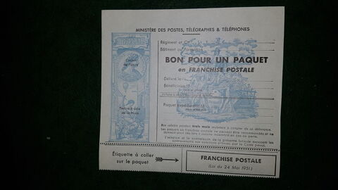 Bon pour un paquet en franchise postale La Garde (83)