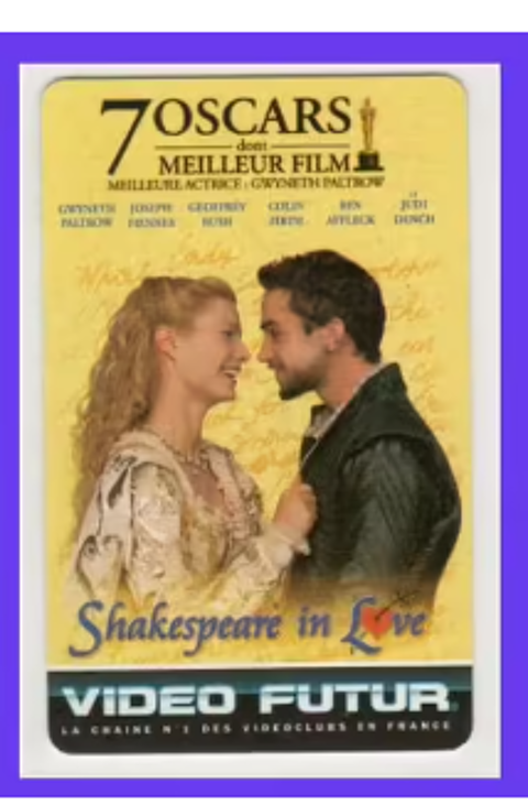  Carte Vido Futur: SHAKESPEARE IN LOVE. 2 Saint-Jean-de-Rebervilliers (28)