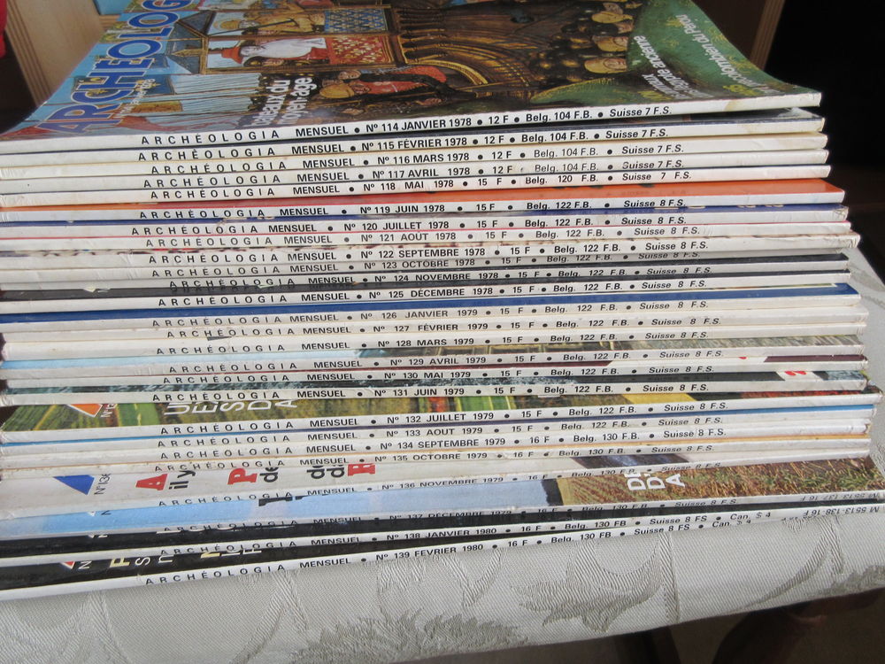26 num&eacute;ros de la revue ARCHEOLOGIA anciens Livres et BD