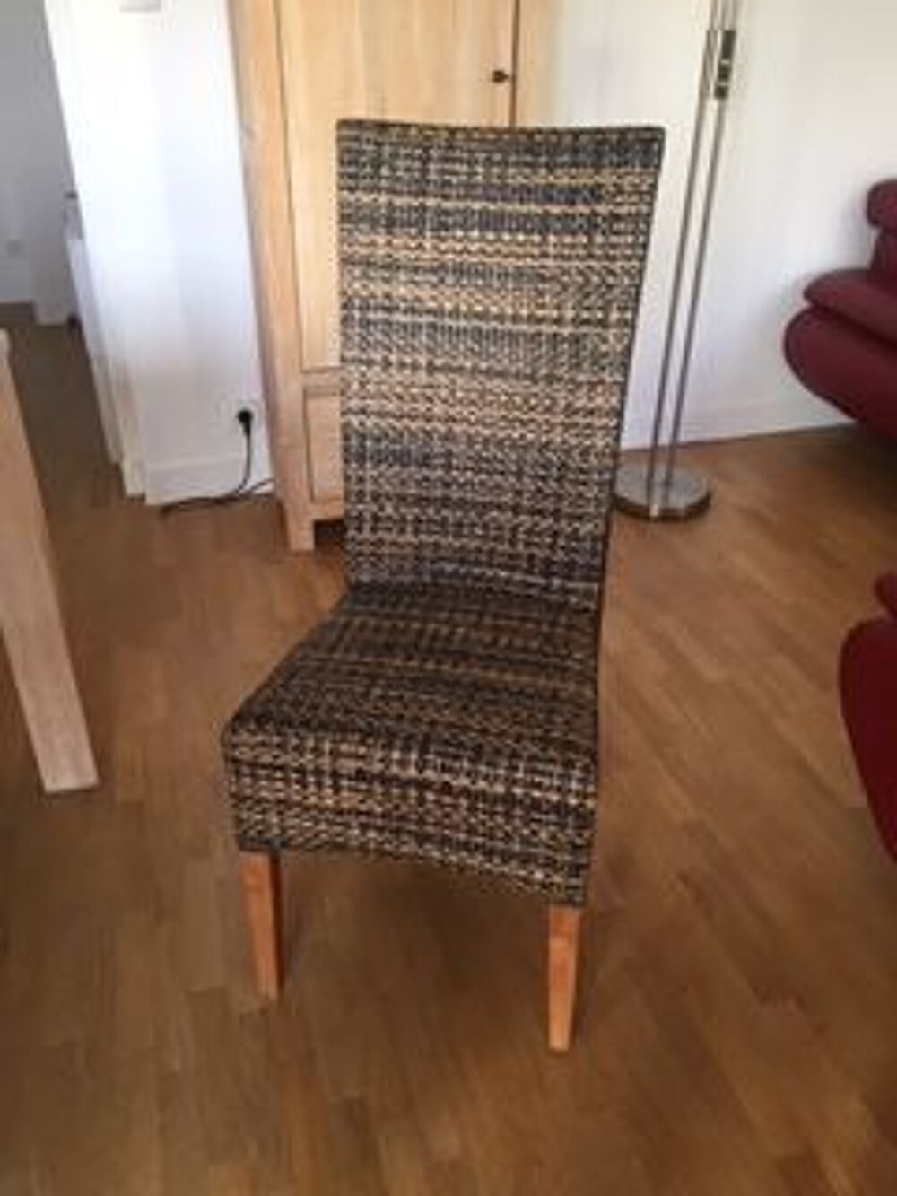 Chaise de salle &agrave; manger cabana loom pied teck H et H Meubles