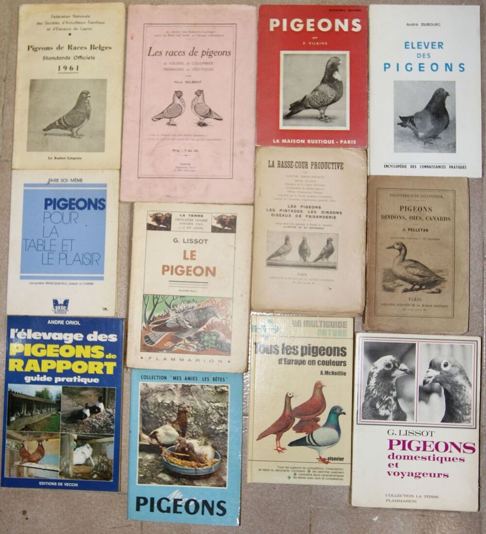 lot de 12 livres sur les pigeons Livres et BD