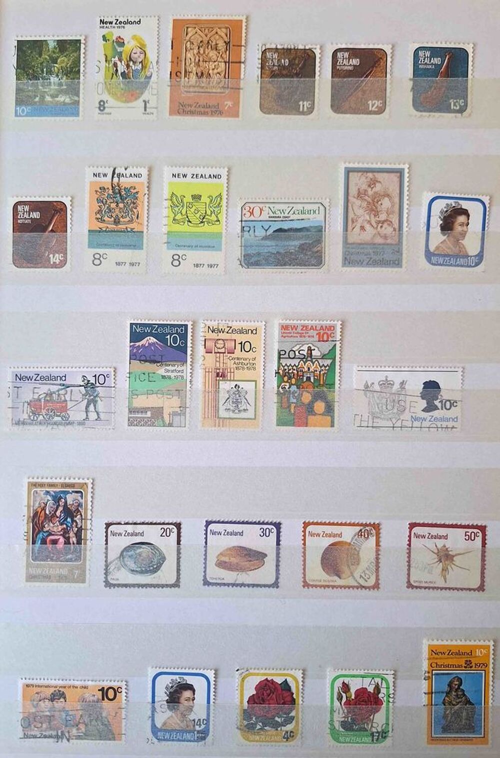 S&eacute;rie de timbres de collection de Nouvelle Z&eacute;lande 