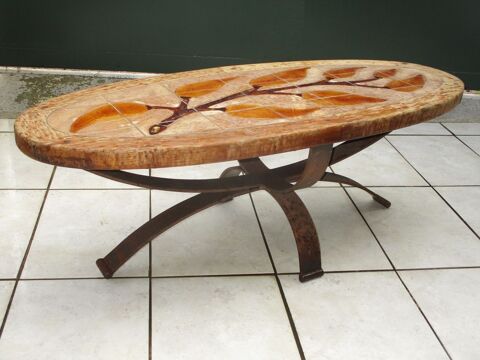 Table basse ann�e 60 sign� Raynaud 120 Cagnes-sur-Mer (06)
