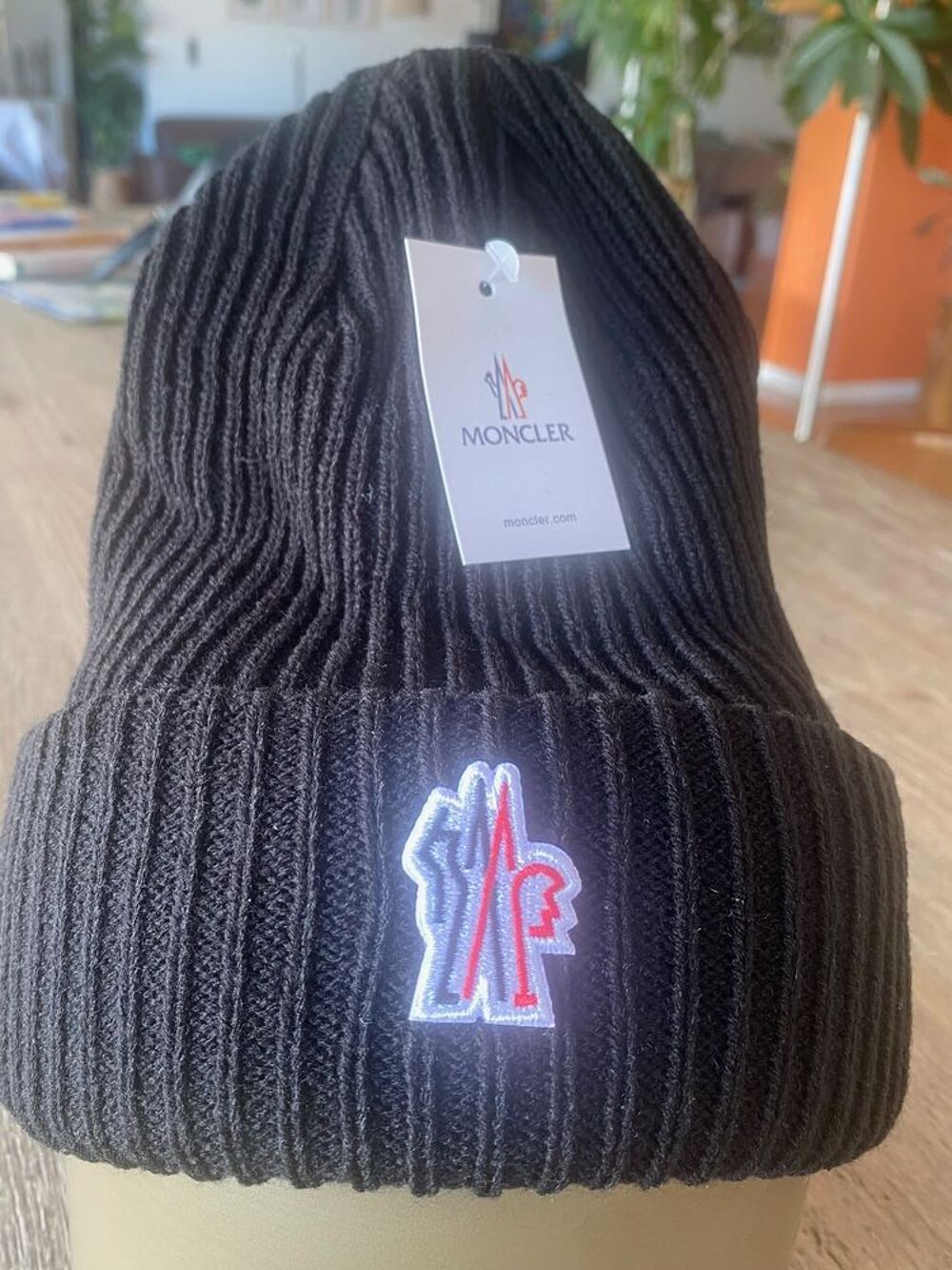 Bonnet laine/polyester Noir Ajustable taille M Vêtements