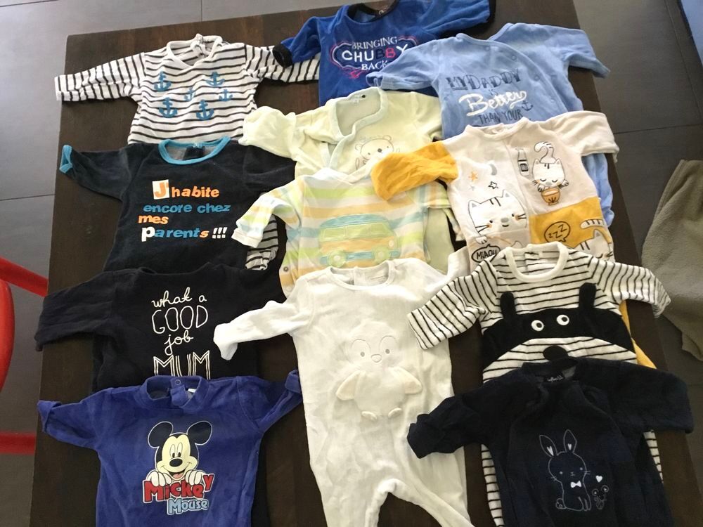 Lot de 120 v&ecirc;tements gar&ccedil;ons b&eacute;b&eacute; 3 mois 
Vêtements enfants