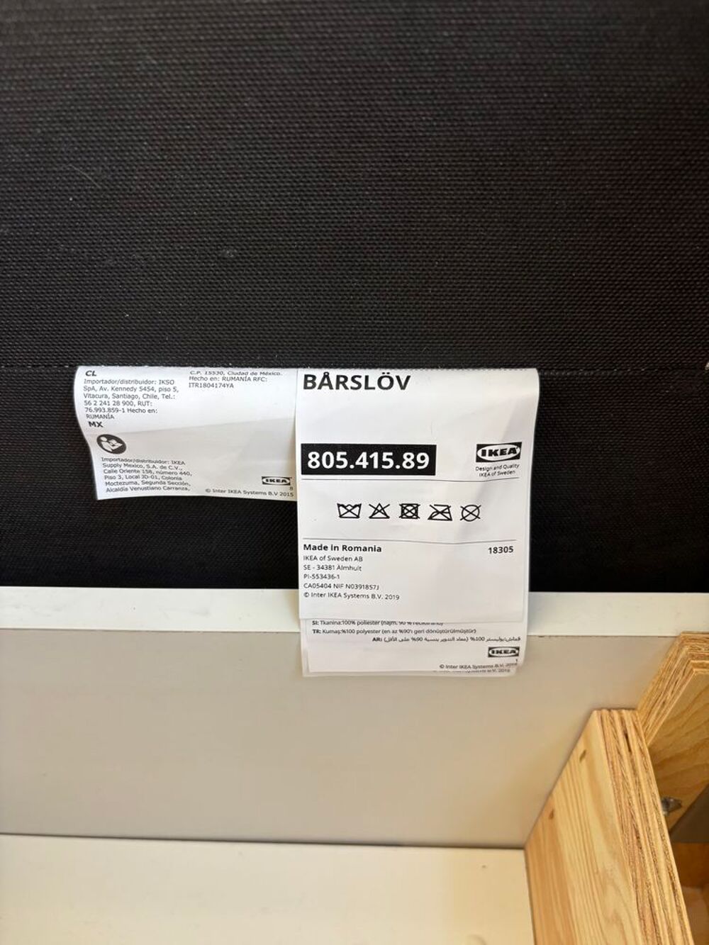 Canap&eacute; Barslov Ikea gris Meubles