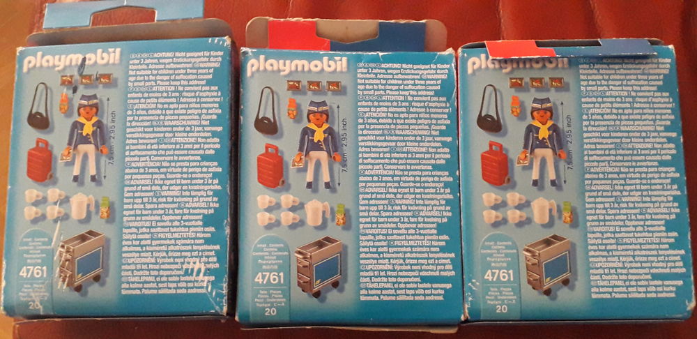 03 figurines Playmobil dans leur bo&icirc;te Jeux / jouets