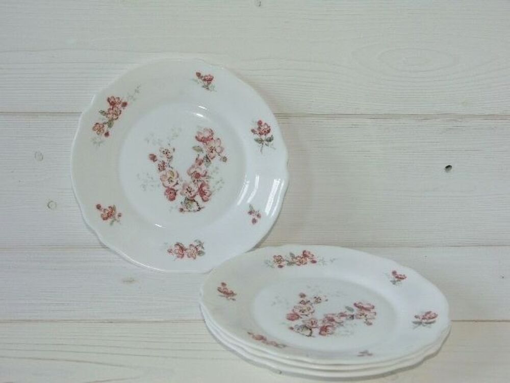 Lot 4 Assiettes &agrave; Dessert Arcopal - Vintage 60/70 Décoration