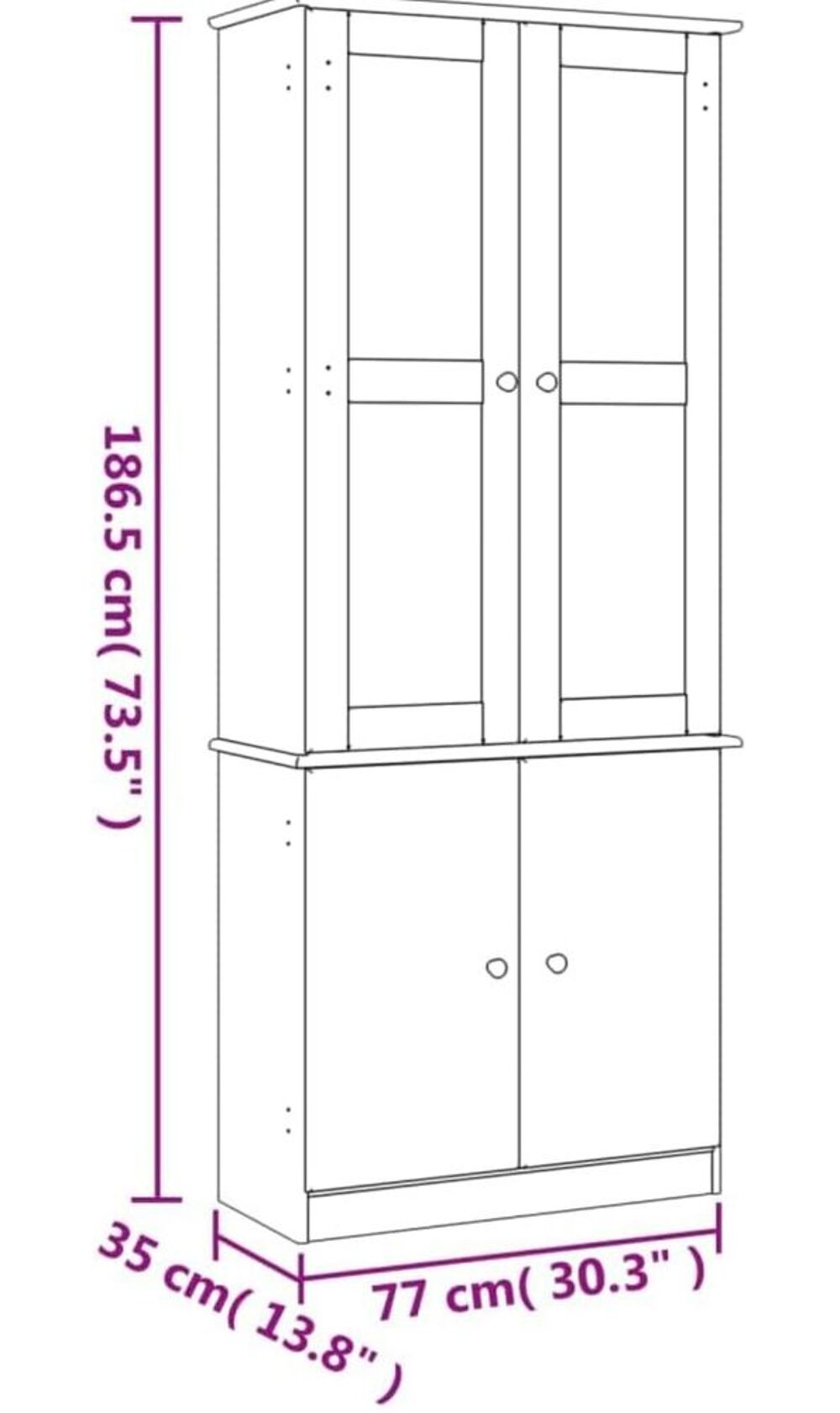 ARMOIRE VITRINE vaisselier Meubles