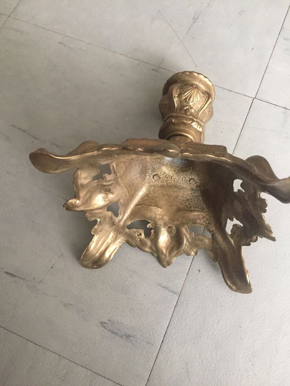 bougeoir ancien bronze Décoration