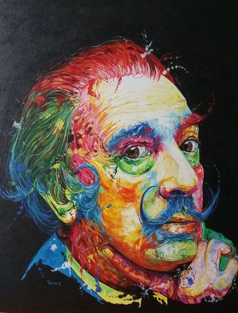 Peinture Tableau : portrait de SALVADOR DALI 350 Verneuil-sur-Vienne (87)