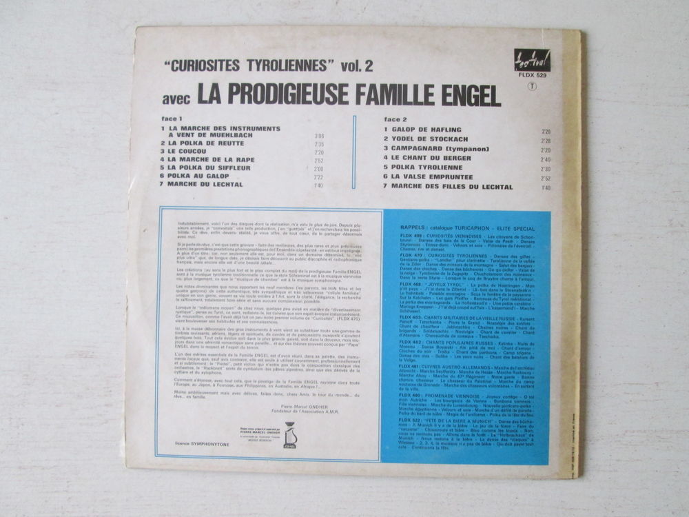 Curiosit&eacute;s tyroliennes famille Engel CD et vinyles